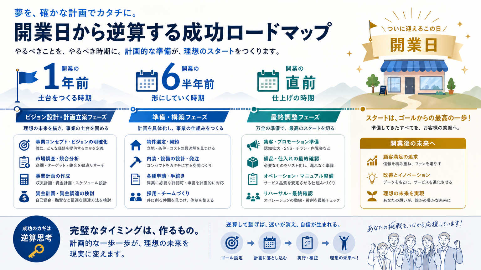 独立開業の準備スケジュールの具体例