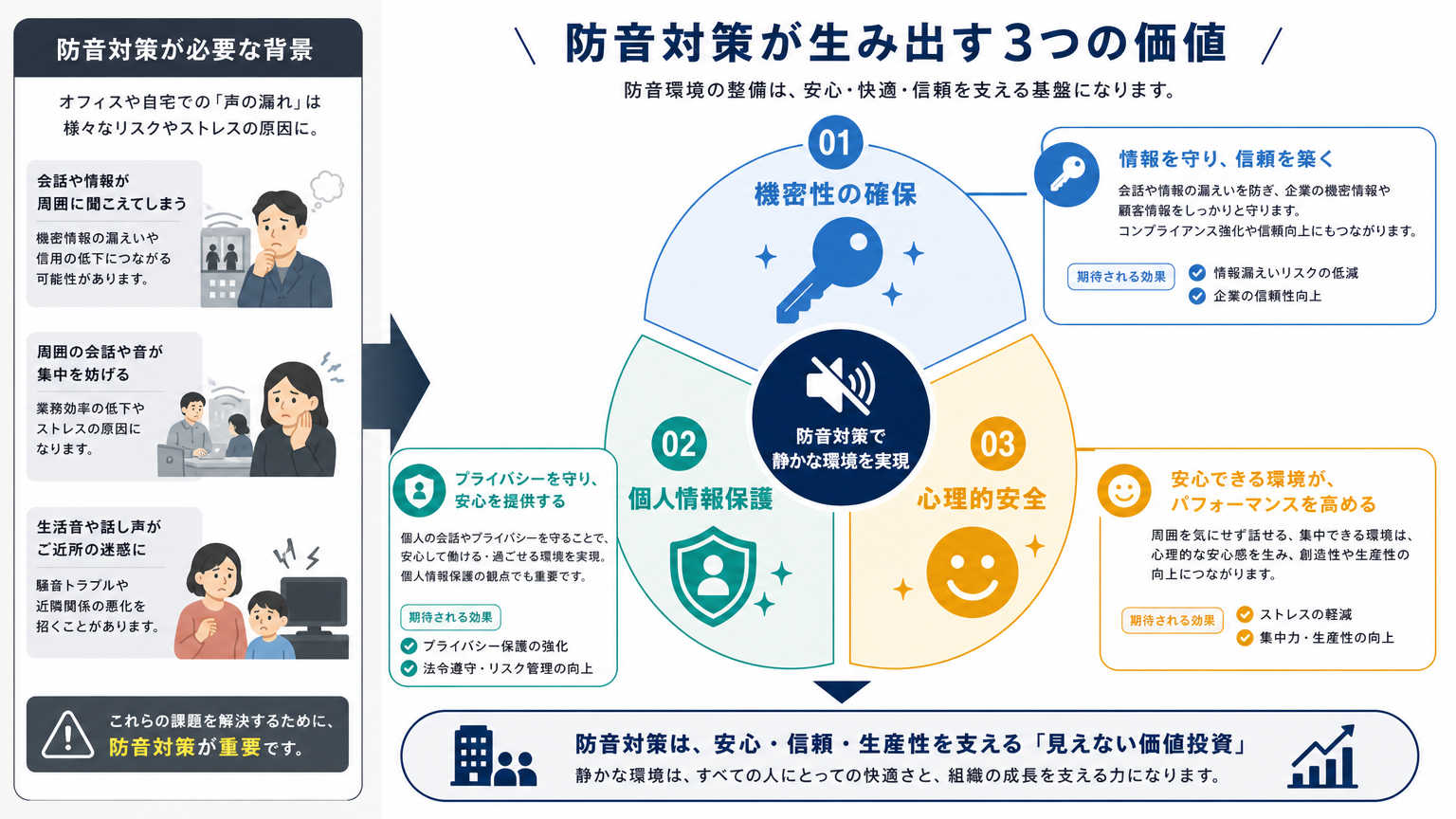 相談室に防音対策が必要な背景